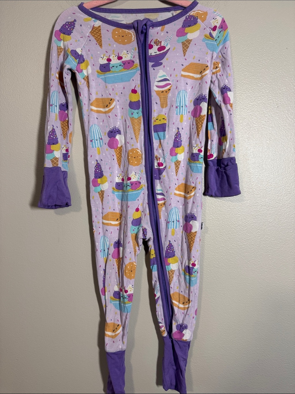 Little Sleepies Wildberry Ice Cream Social Bamboo Zippy - Picture 2 of 5